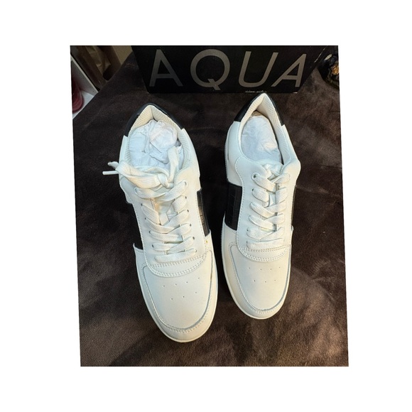 Aqua Croc embossed Leather platform sneakers 9.5 - Picture 5 of 10